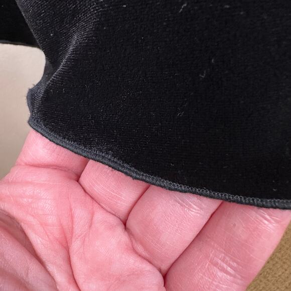 AB Studio Velvet Dress Baby Doll Halter Y2K Black Large Whimsygoth Whitchy - Picture 7 of 11